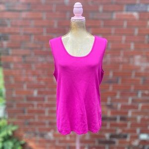 Choices Hot Pink Travel Knit Tank Top